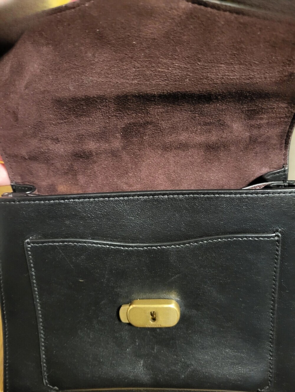 Coach TABBY TOP HANDLE 20. Black Polished Leather. - Picture 4 of 15